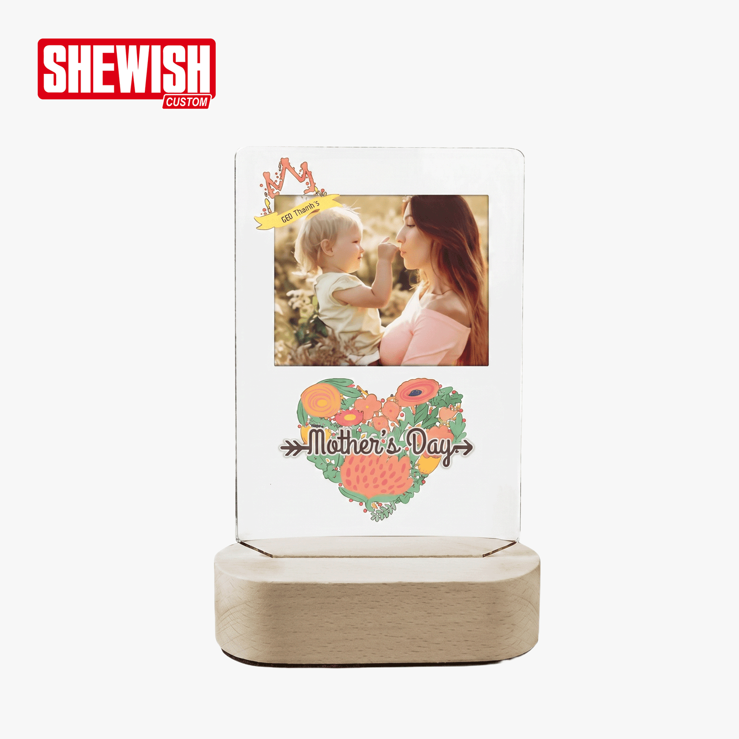 Custom Acrylic Photo Panel with Lighted Stand