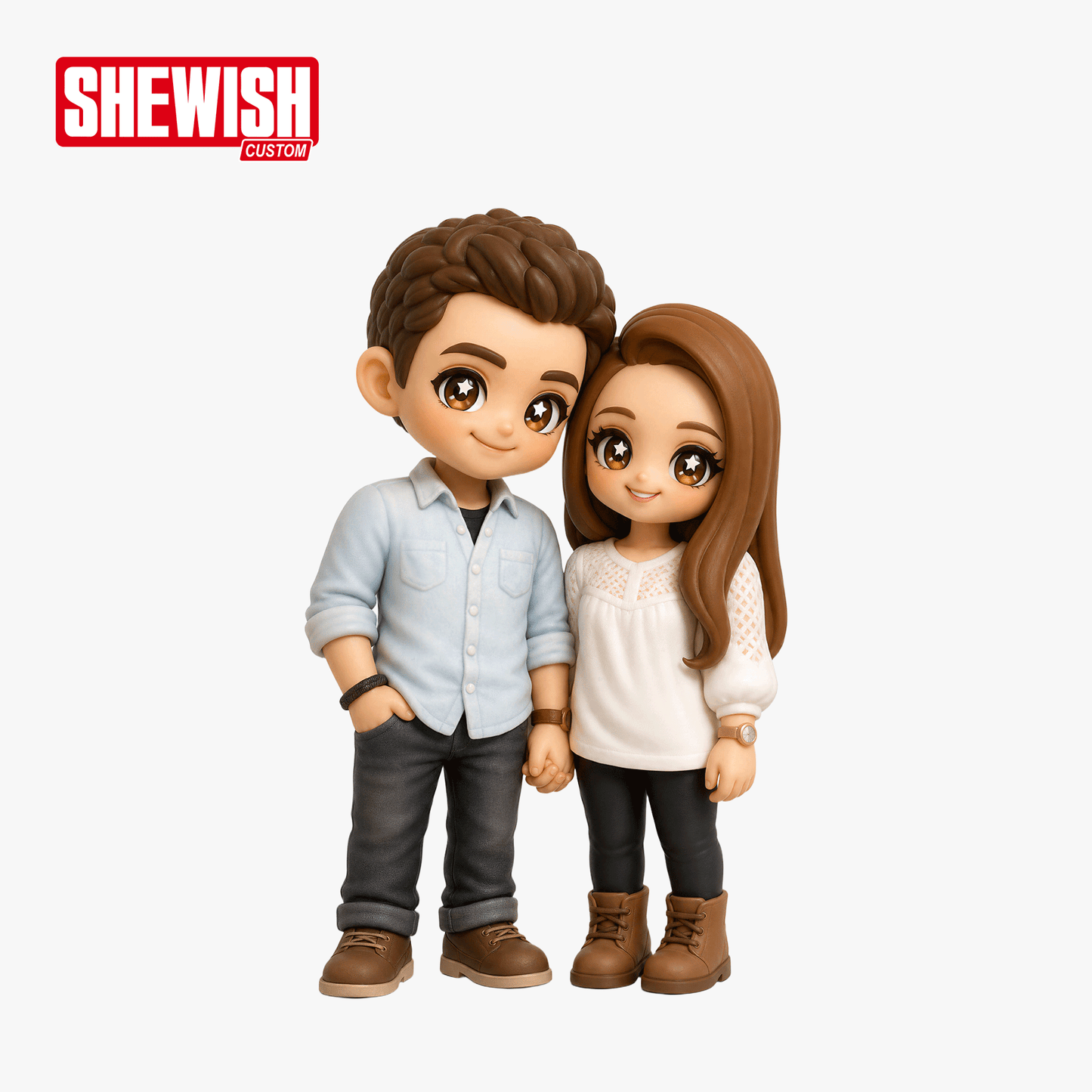 Custom 3D Cartoon Couple Figure for Him and Her