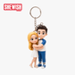 Custom 3D Couple Figure Keychain / Bag Charm
