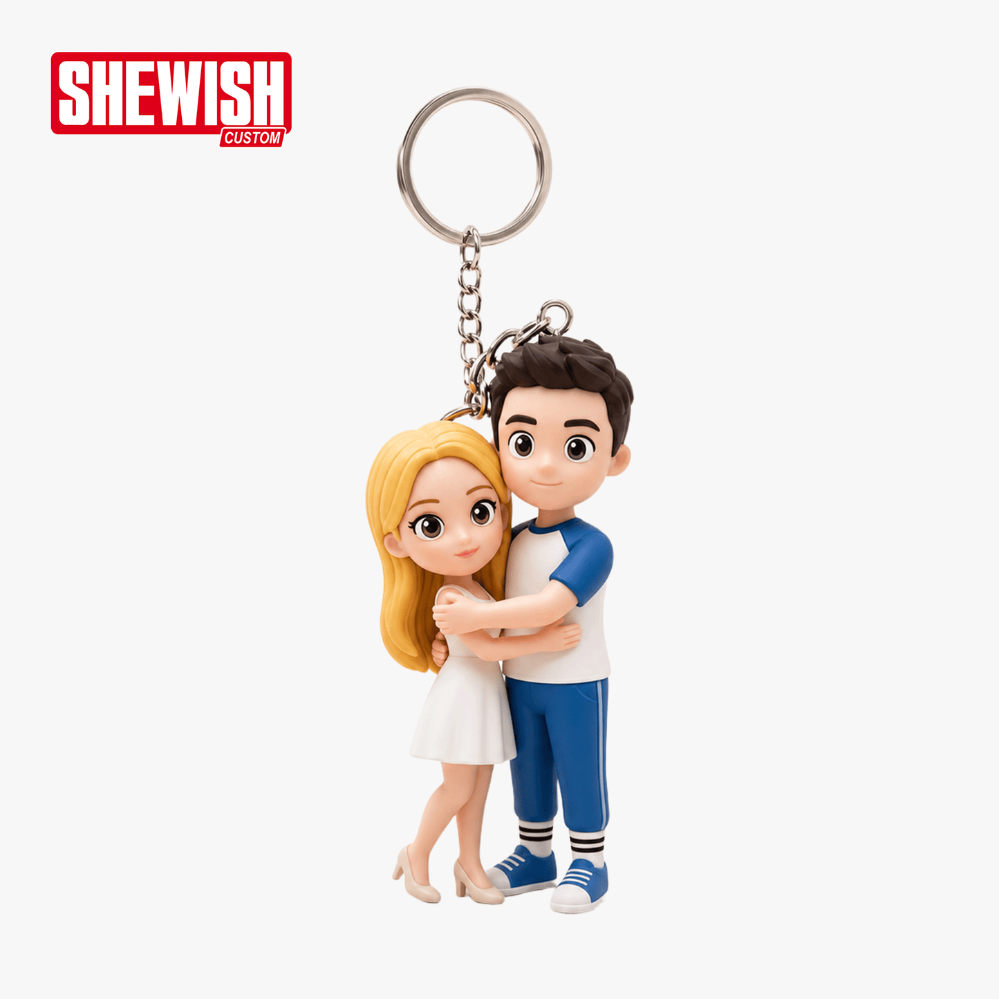 Custom 3D Couple Figure Keychain / Bag Charm