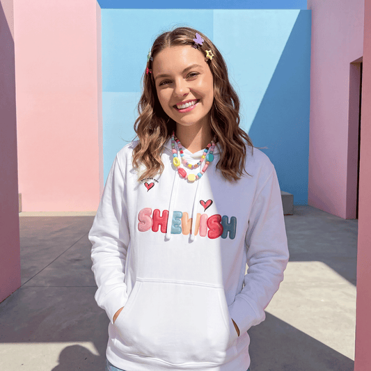 Dopamine Colors: Balloon Font - Original Graphic Pullover Hoodie Y2K Fashion
