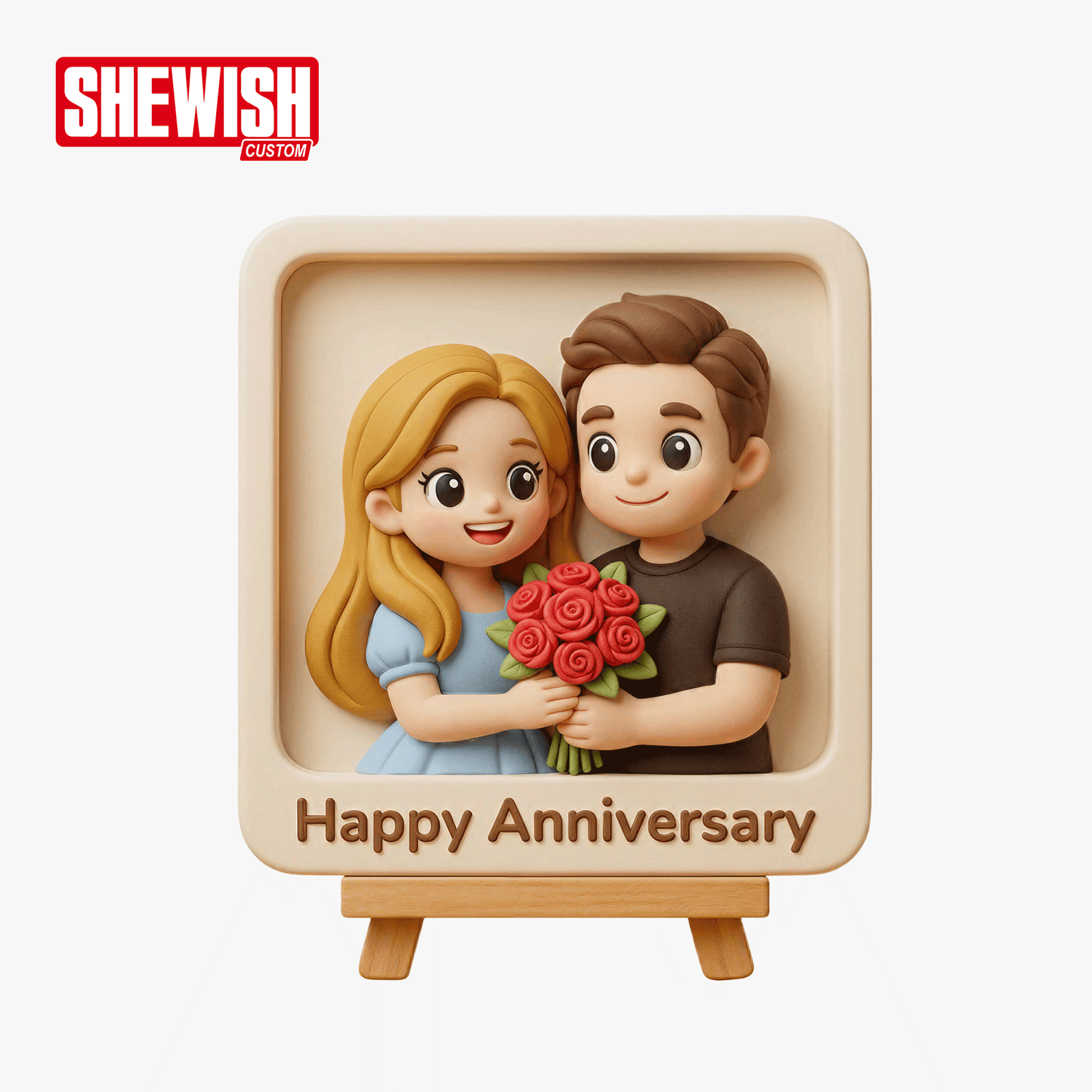 3D Couple Portrait Frame - Romantic Gift Idea