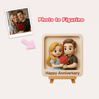 3D Couple Portrait Frame - Romantic Gift Idea