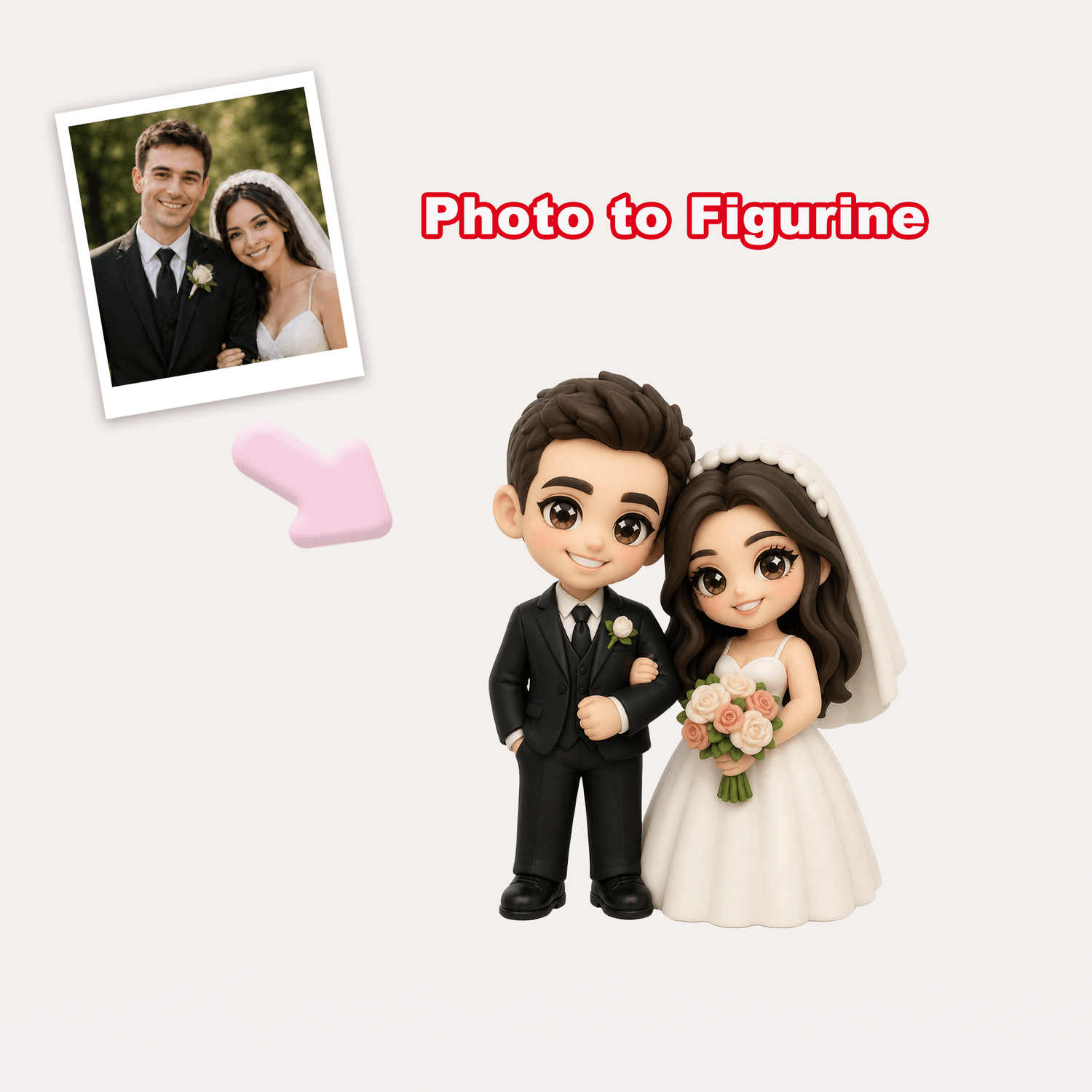 Custom 3D Cartoon Wedding Portraits