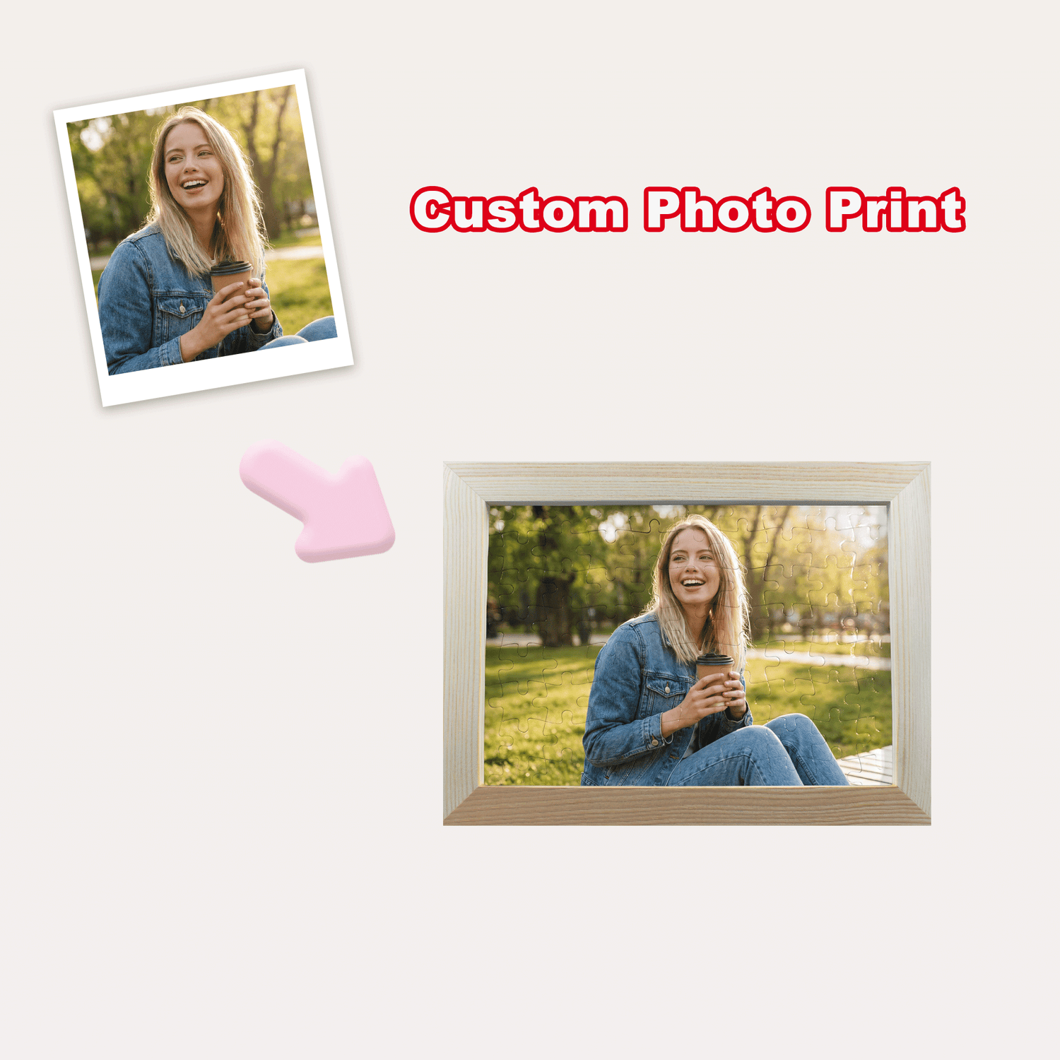 Custom 80-Piece Photo Puzzle Frame