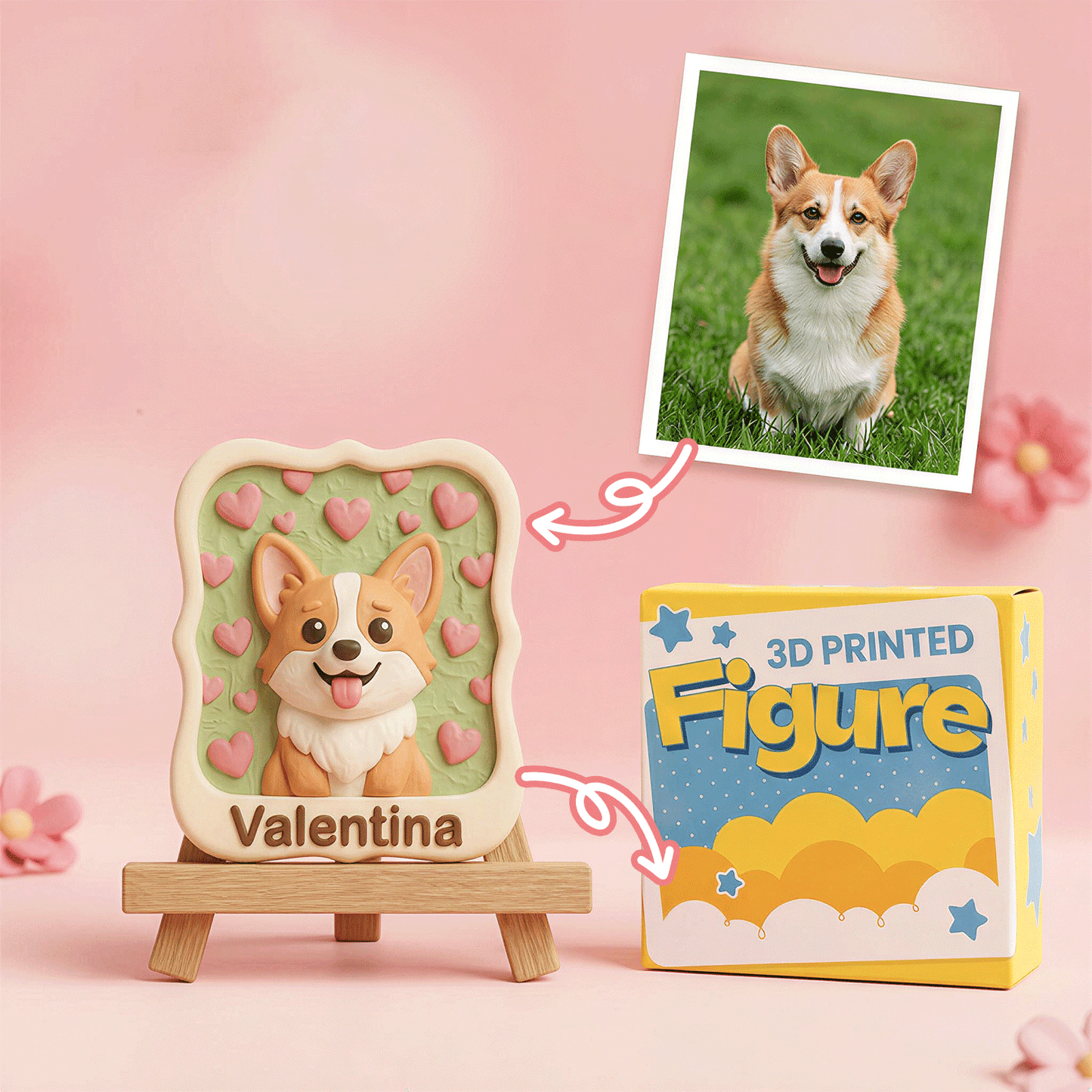 Personalized 3D Cartoon Pet Portrait Figurine Pet Lover Gift - Custom Gifts