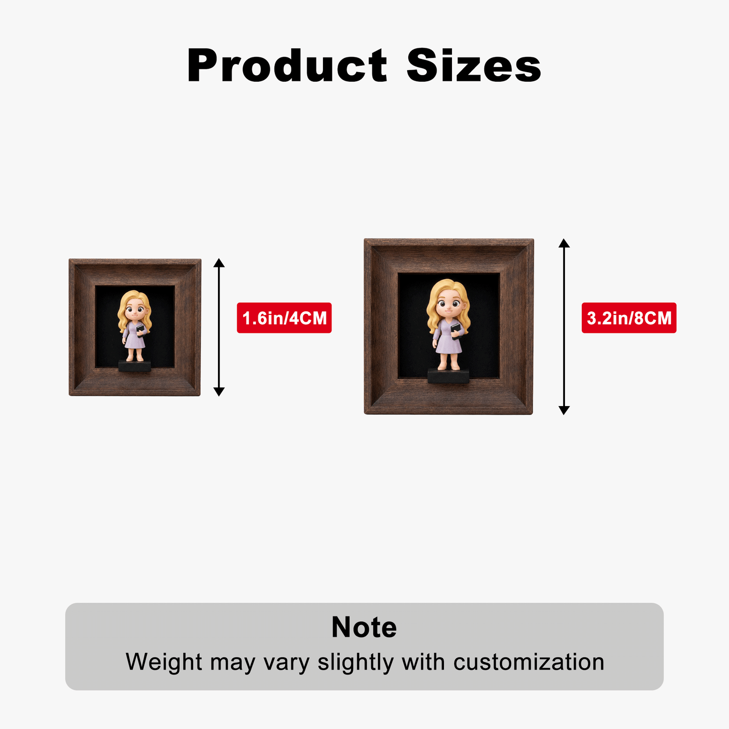 Custom 3D Mini Me Framed Figurine