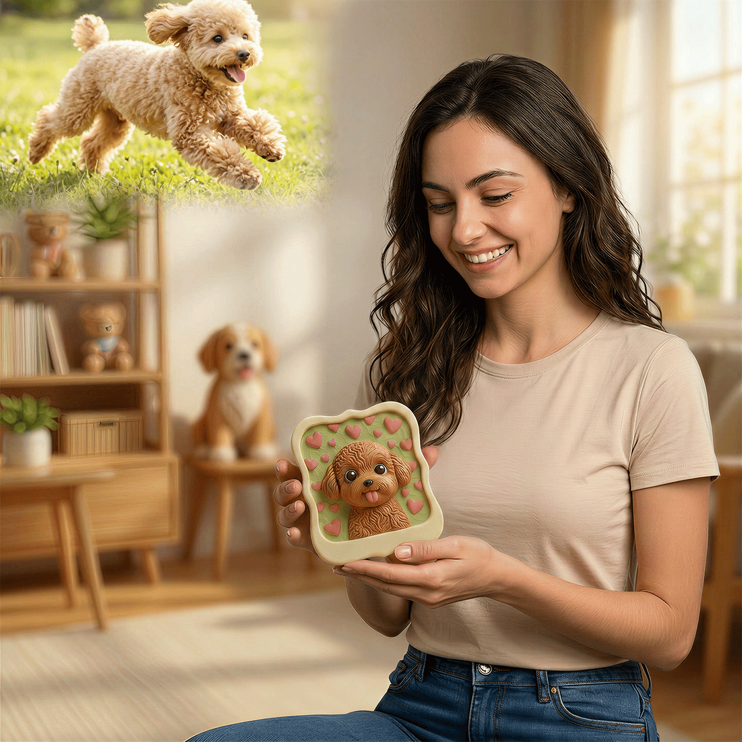 Personalized 3D Cartoon Pet Portrait Figurine Pet Lover Gift - Custom Gifts