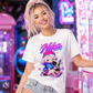 Classic Tee-Nika Neon Gamer Girl Graphic Shirt - Designer series