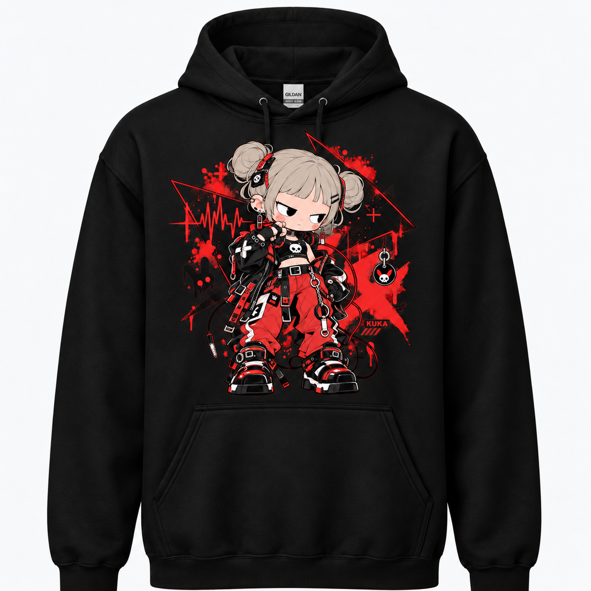 Original KUKA Character Print Hoodie | Casual Street Sweatshirt